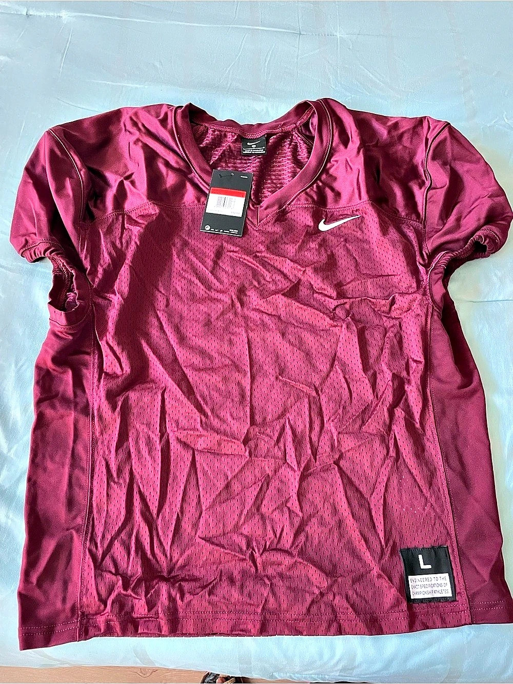Nike Vapor Varsity Football Practice Jersey Burgundy Mens Large